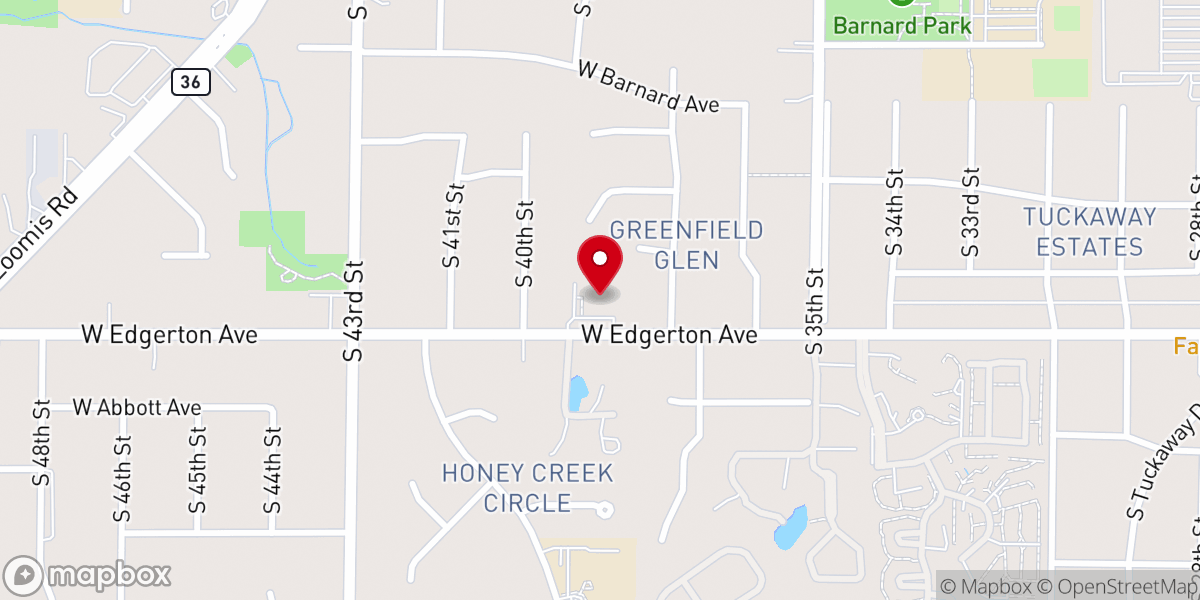 Map showing location of Adoration Evangelical Lutheran Church