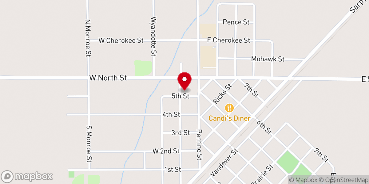 Map showing location of Morrisonville United Methodist Church