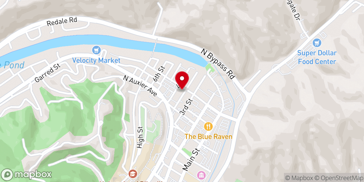 Map showing location of First Baptist Church