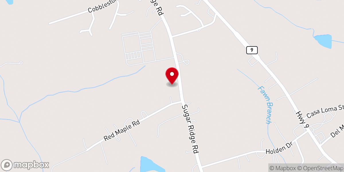 Map showing location of Victory Church