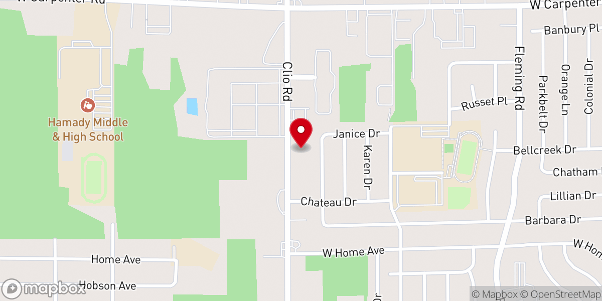 Map showing location of United Missionary Baptist Church