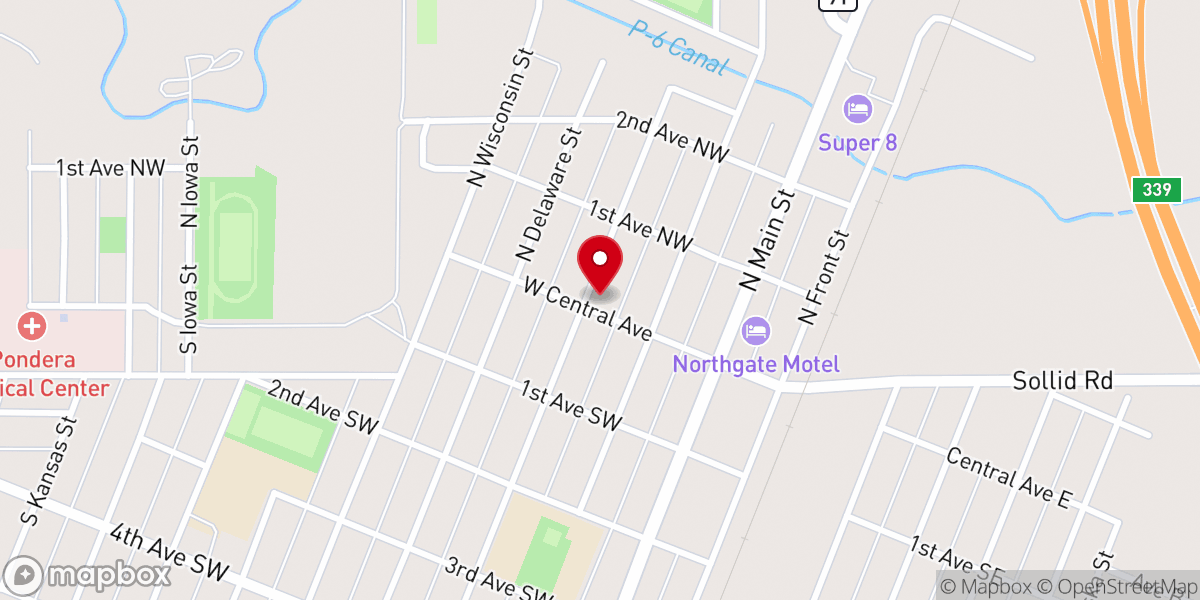 Map showing location of Abundant Life Christian Center