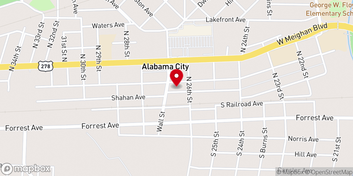 Map showing location of Freedom Church