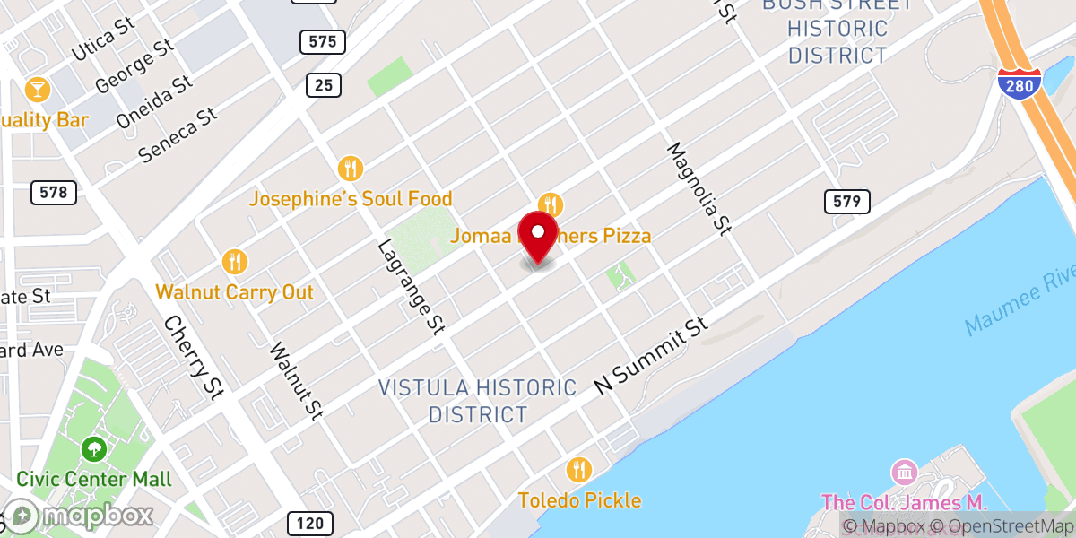 Map showing location of Salem Lutheran Church