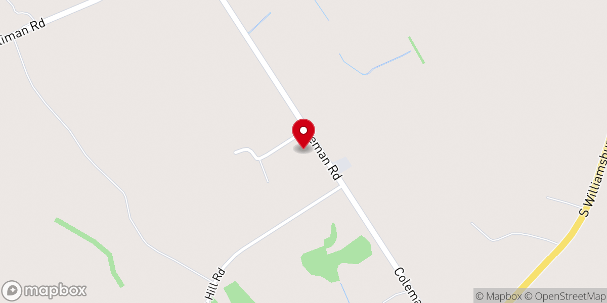 Map showing location of Mt Zion Baptist Church