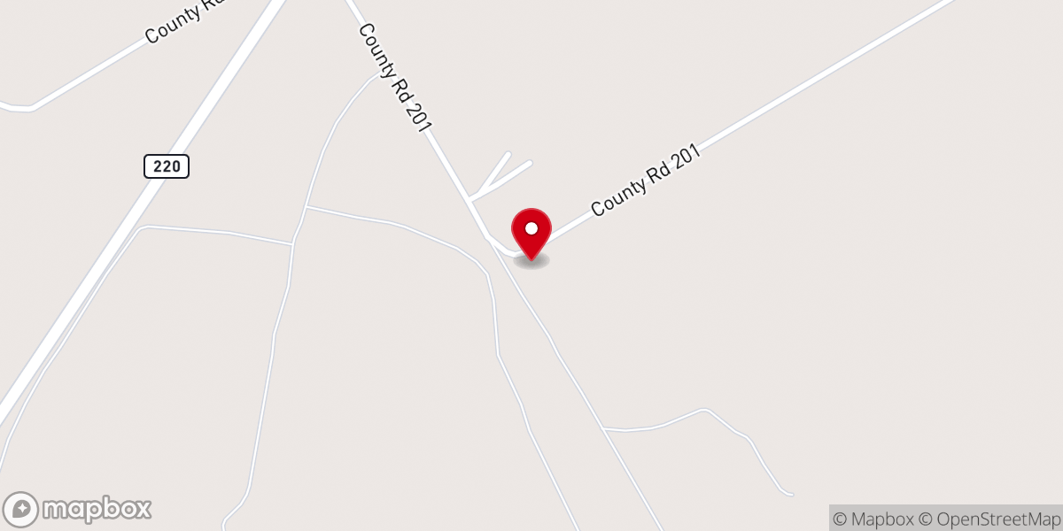 Map showing location of Plainview Church