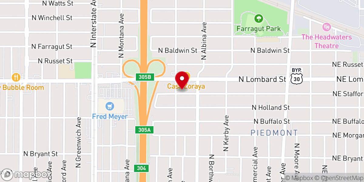 Map showing location of North Community Church
