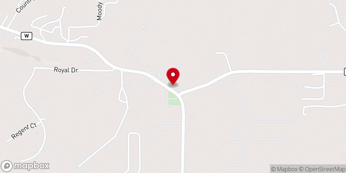 Map showing location of Asbury Chapel