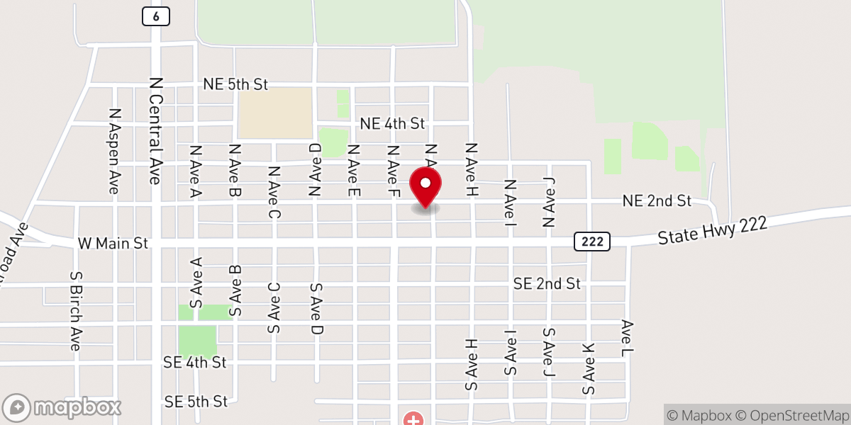 Map showing location of Santa Rosa Catholic Church