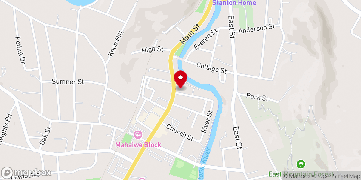 Map showing location of St. Peter's Catholic Church