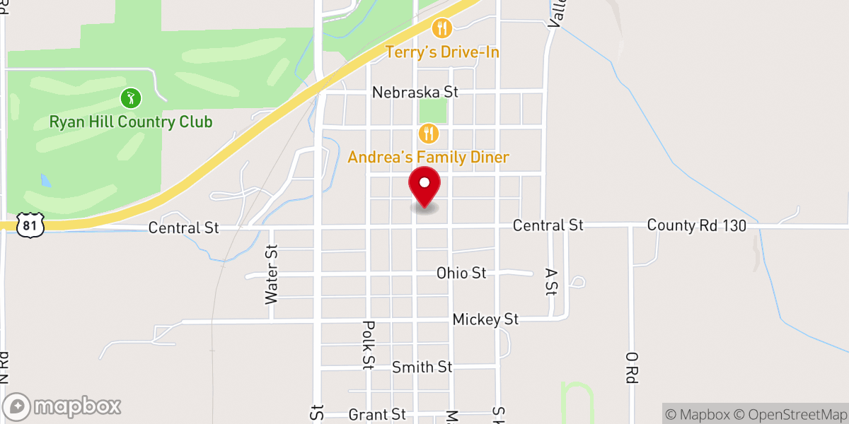 Map showing location of First United Methodist Church