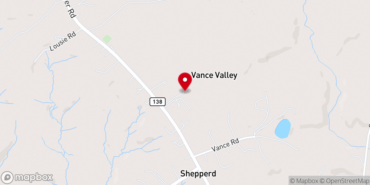 Map showing location of Mount Joy A.M.E. Church
