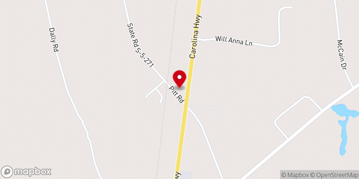 Map showing location of Barnwell-Bamberg Baptist Associates