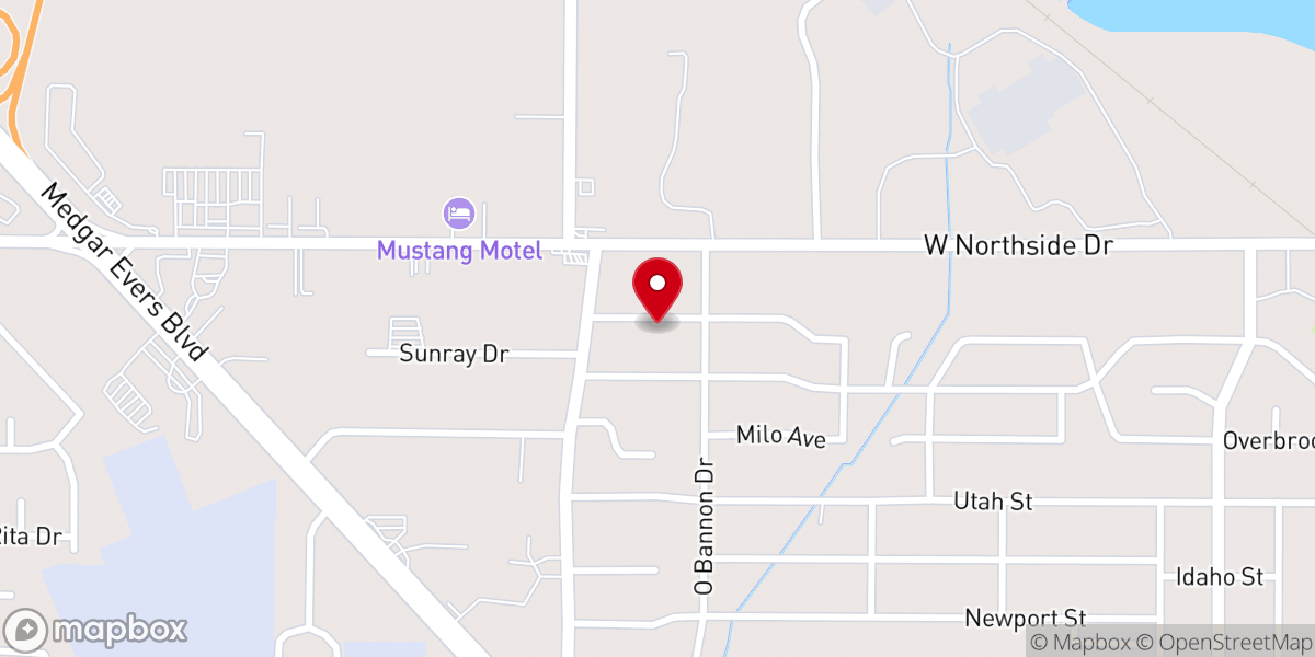 Map showing location of New Hopewell Baptist Church