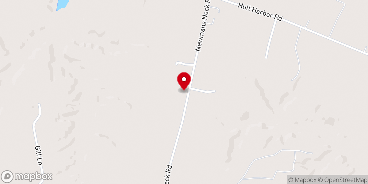 Map showing location of Corinth Chapel, Home of Church of the Northern Neck