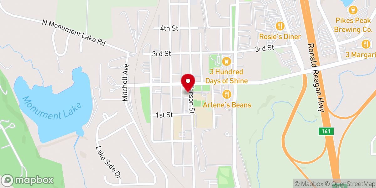 Map showing location of St. Peter's Parish Center and Chapel