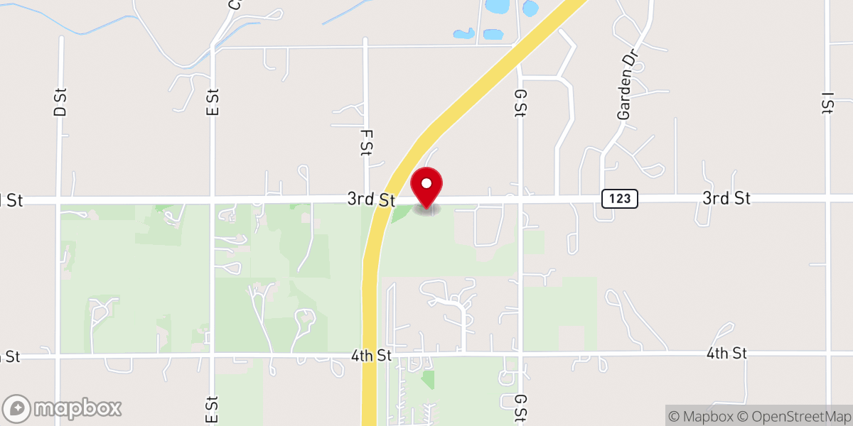 Map showing location of Cowboy Church At Crossroads