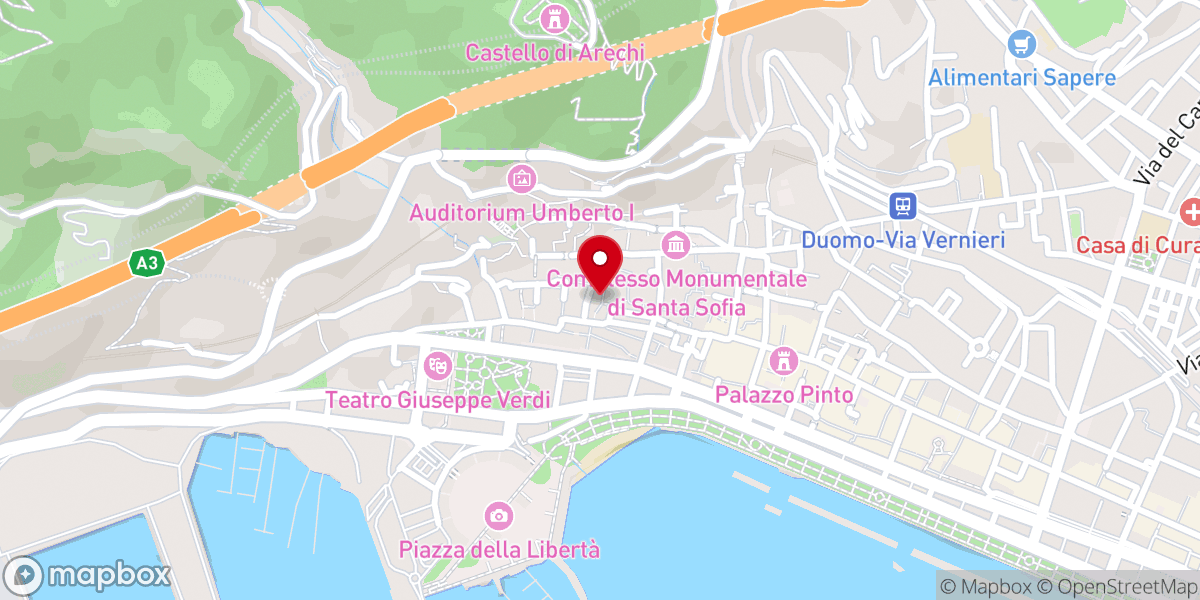 Map showing location of Chiesa di Sant'Andrea de Lama o de Lavina