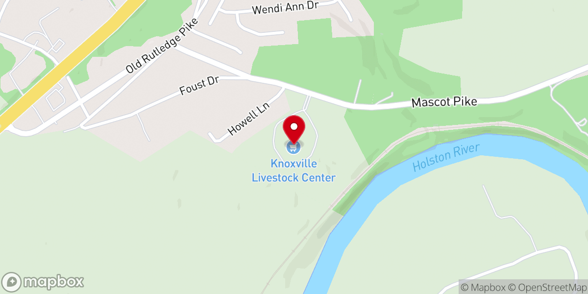 Map showing location of Clinch Mountain Cowboy Church