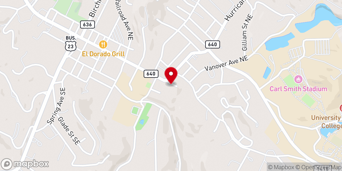 Map showing location of First Church of God