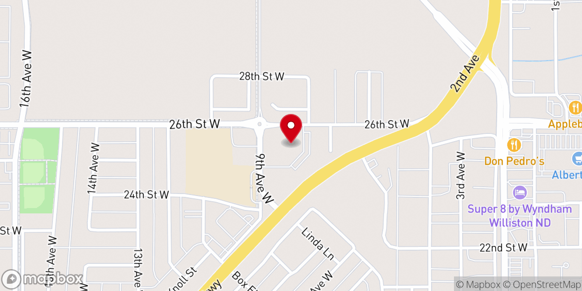 Map showing location of New Hope Church