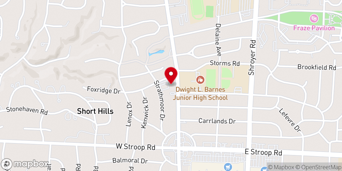 Map showing location of Fairmont Presbyterian Church