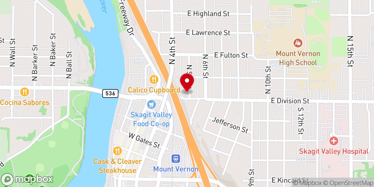 Map showing location of Iglesia Bautista Biblica de Mount Vernon || IBBMV