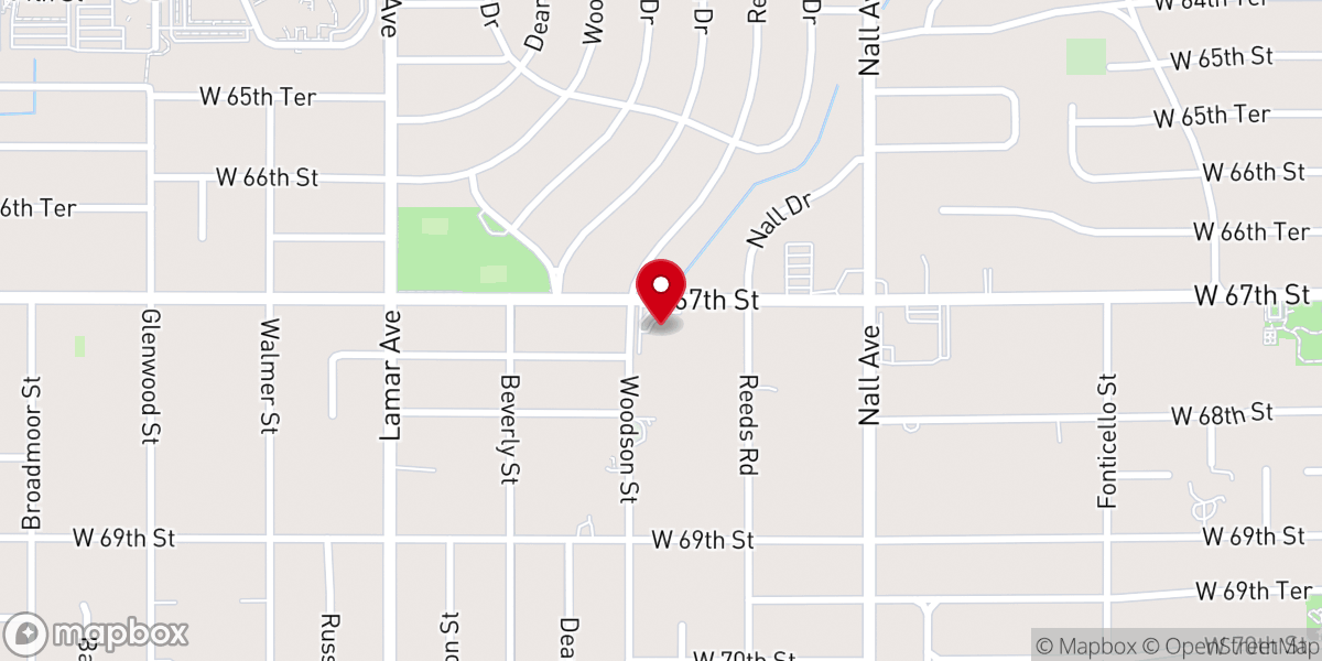Map showing location of Woodson Avenue Bible Church