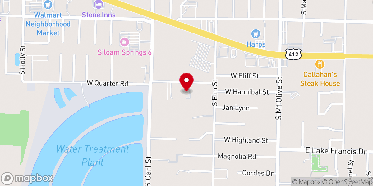 Map showing location of Liberty Baptist Church
