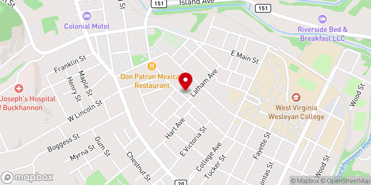 Map showing location of First United Methodist Church
