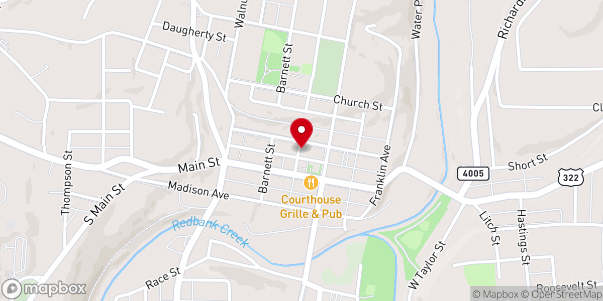Map showing location of Zion Church