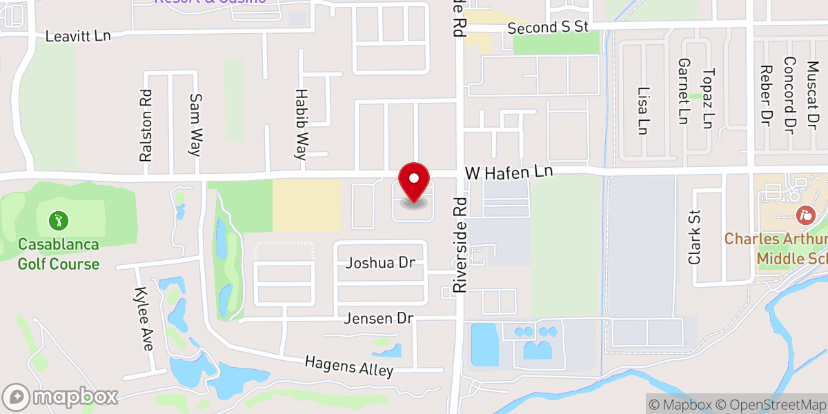 Map showing location of First Baptist Church-Mesquite