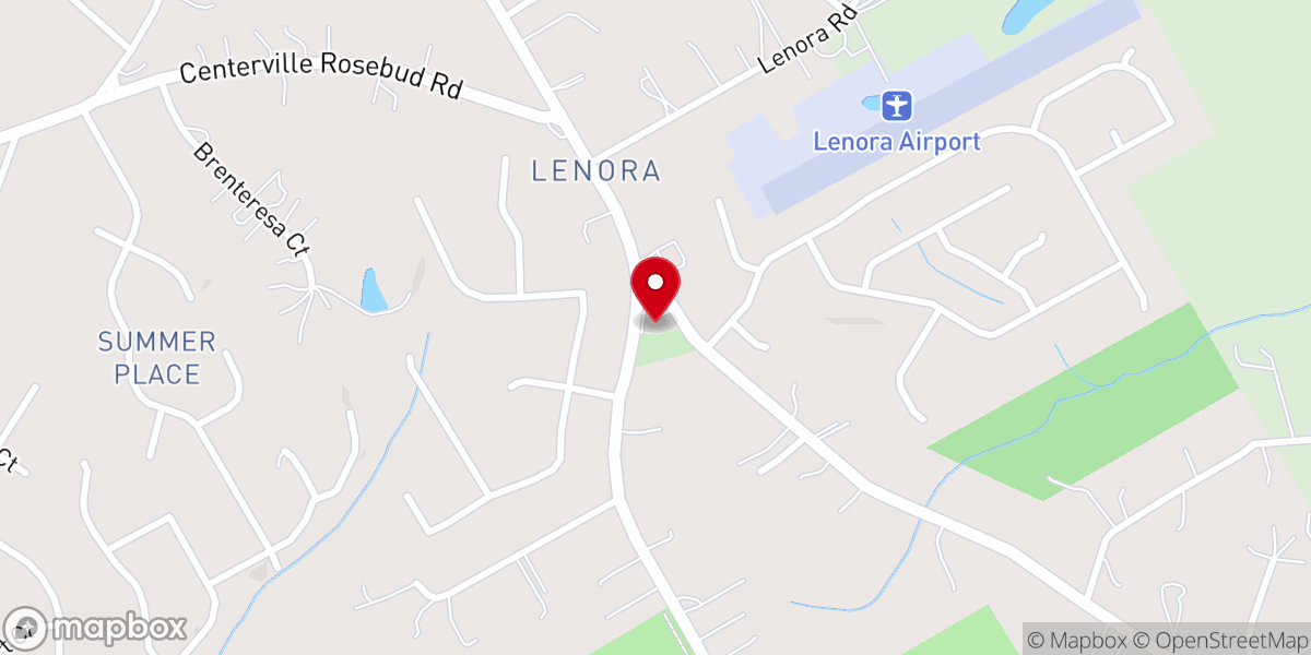 Map showing location of Lenora Church