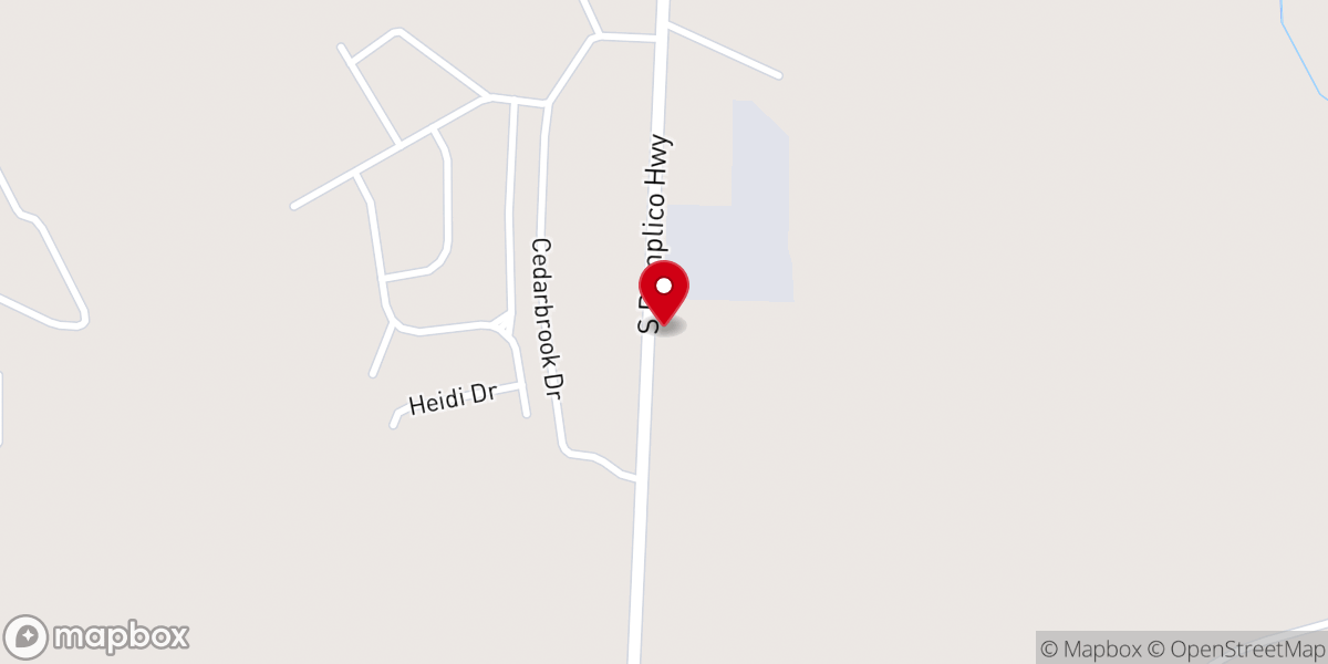 Map showing location of Pamplico Church of God