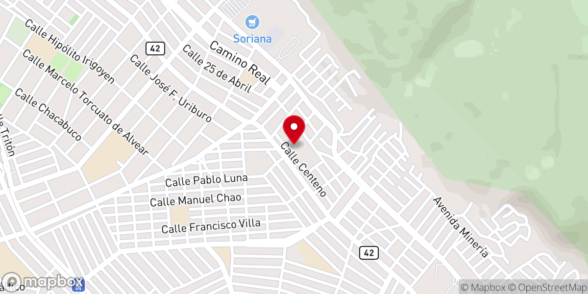 Map showing location of Parroquia de Nuestra Señora de la Candelaria