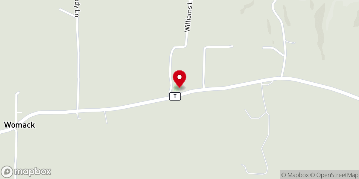 Map showing location of Silver Point Church