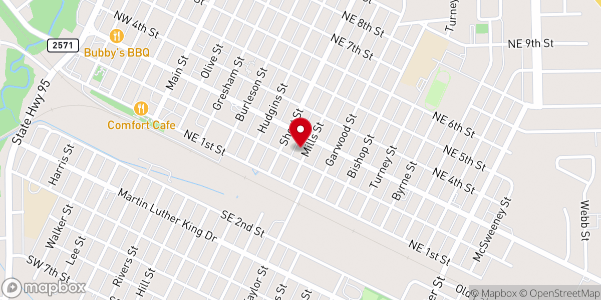 Map showing location of St Paul's Catholic Church