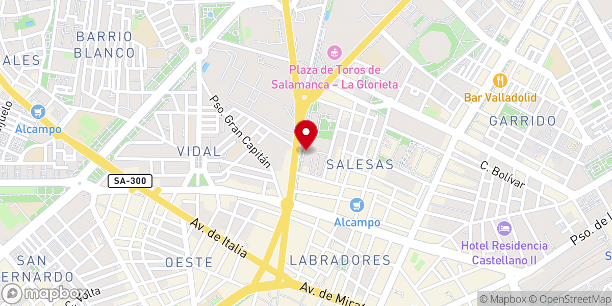 Map showing location of Parroquia de María Mediadora