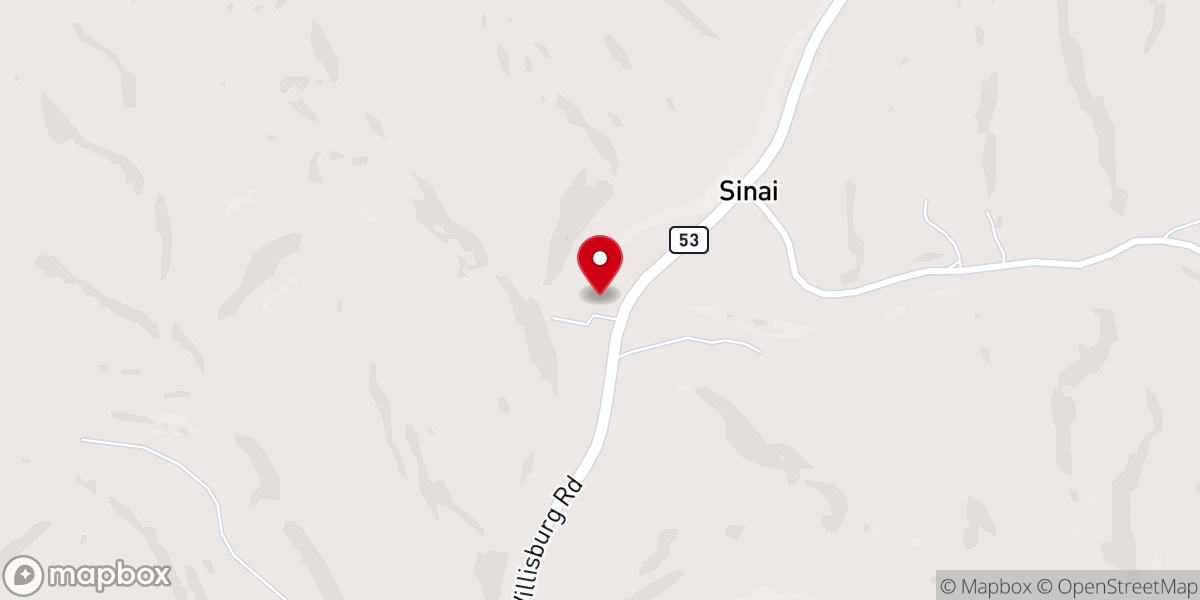 Map showing location of Shiloh Christian Church