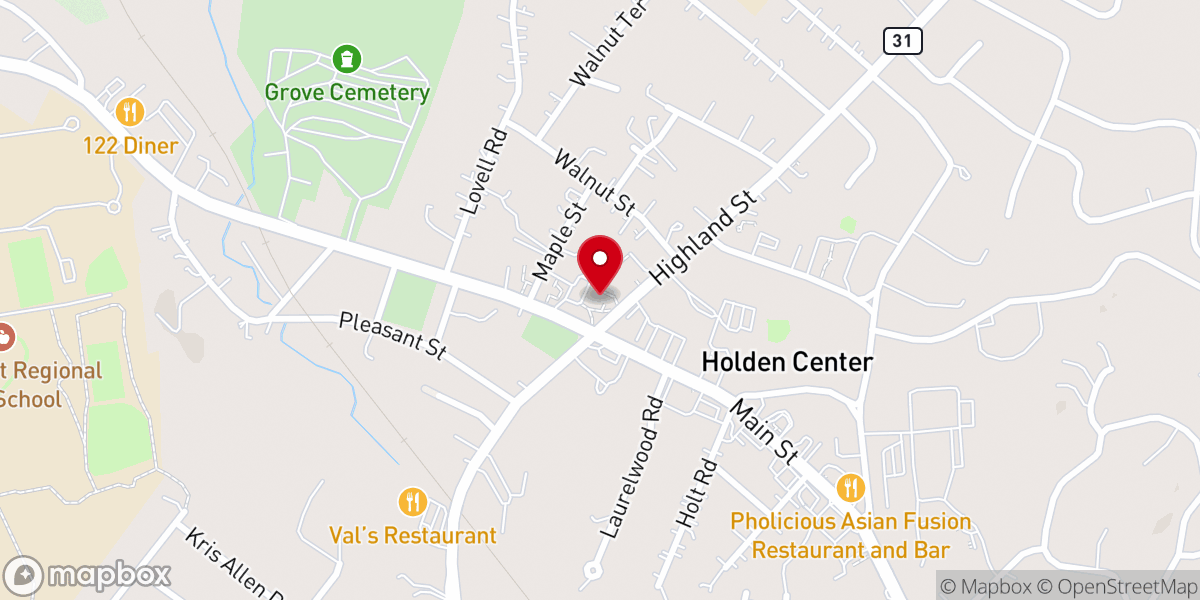 Map showing location of First Congregrational Church