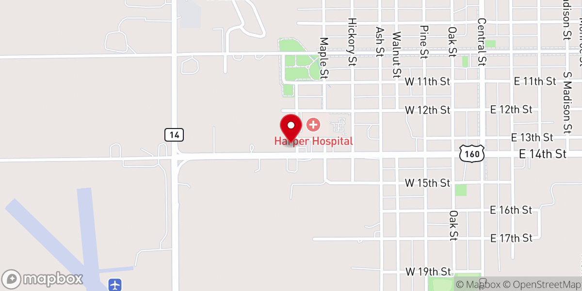 Map showing location of Harper Seventh-Day Adventist Church