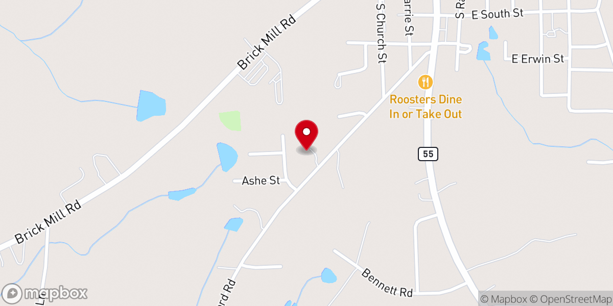 Map showing location of coats christ fellowship church