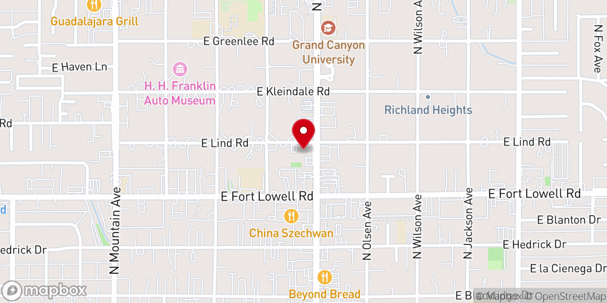 Map showing location of St. James United Methodist Church