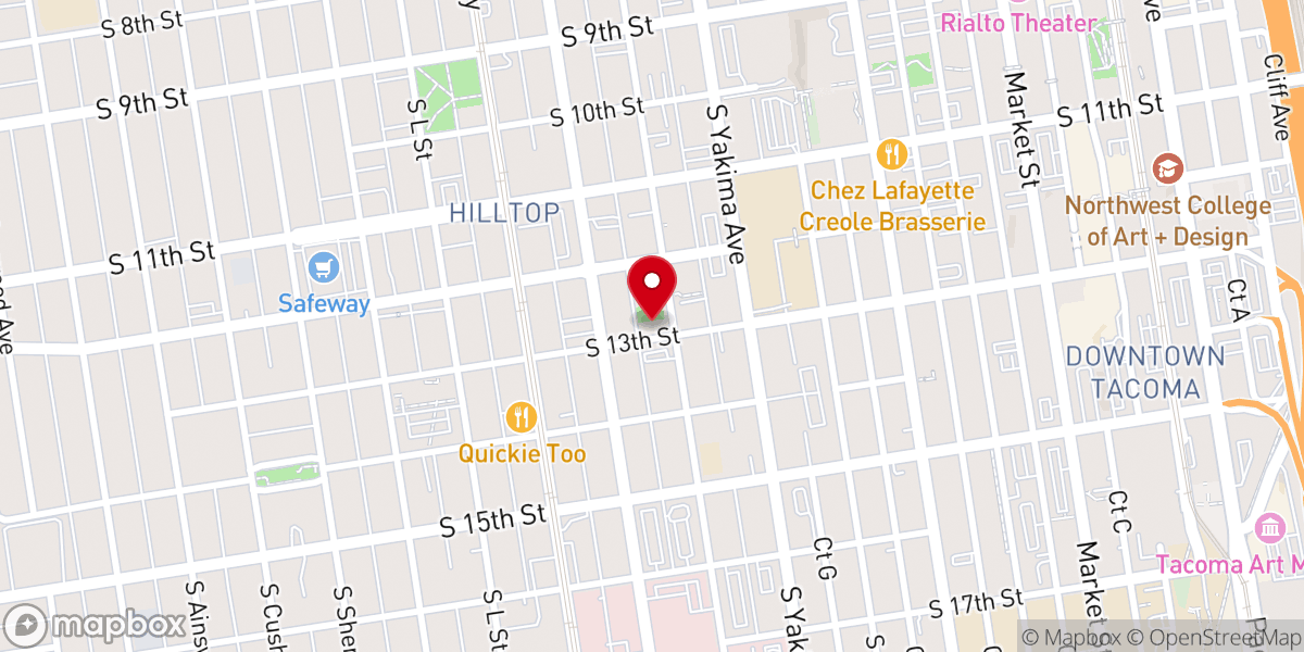 Map showing location of Associated Ministries of Tacoma