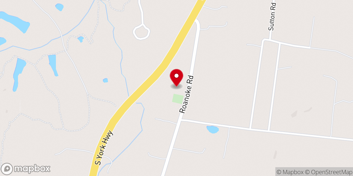 Map showing location of Roanoke Church