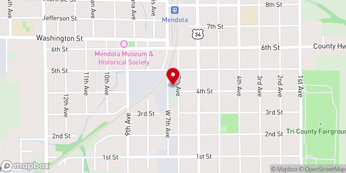 Map showing location of Victory Baptist Church