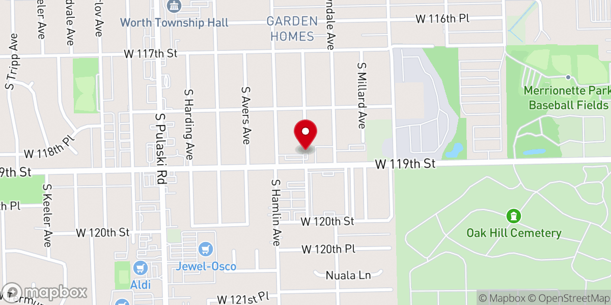Map showing location of La Gracia De Dios United Methodist Church
