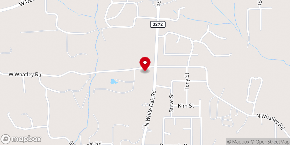 Map showing location of Rock Hill Christian Fellowship
