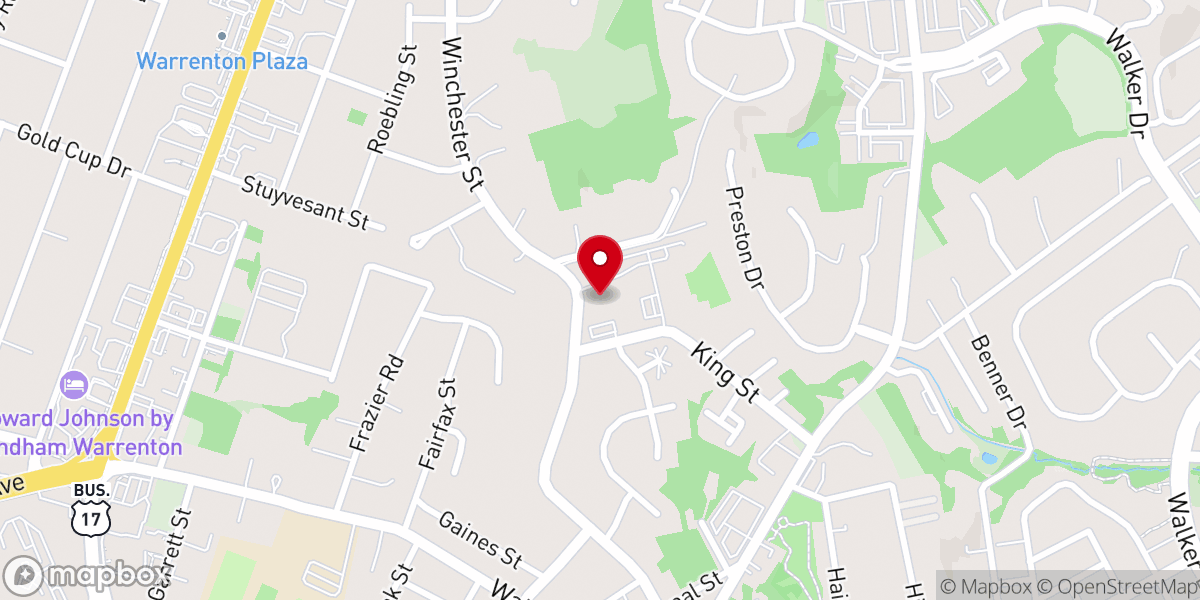 Map showing location of St. John the Evangelist Catholic Church