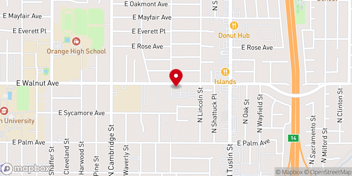 Map showing location of Orange Seventh-day Adventist